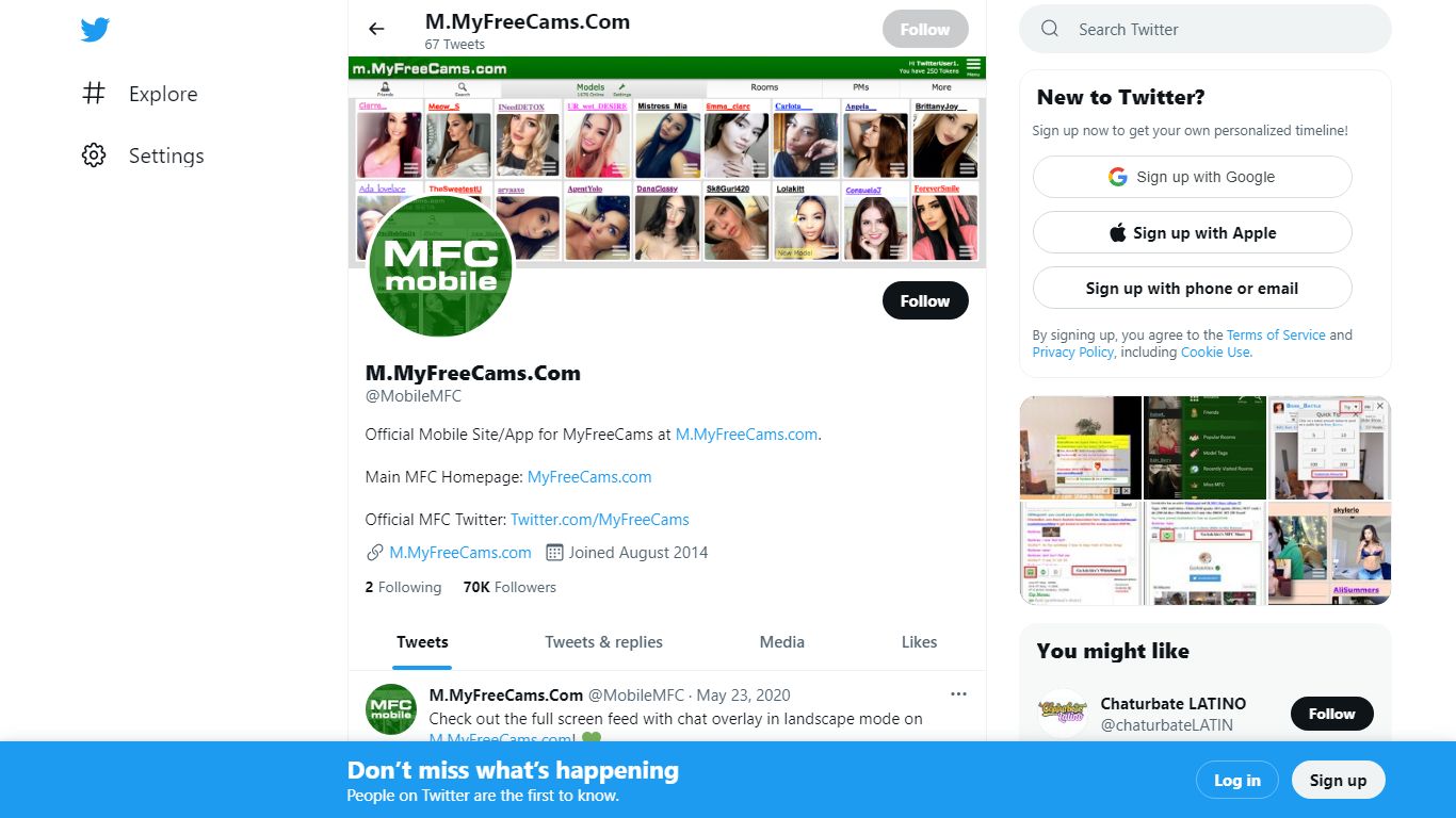 M.MyFreeCams.Com (@MobileMFC) / Twitter