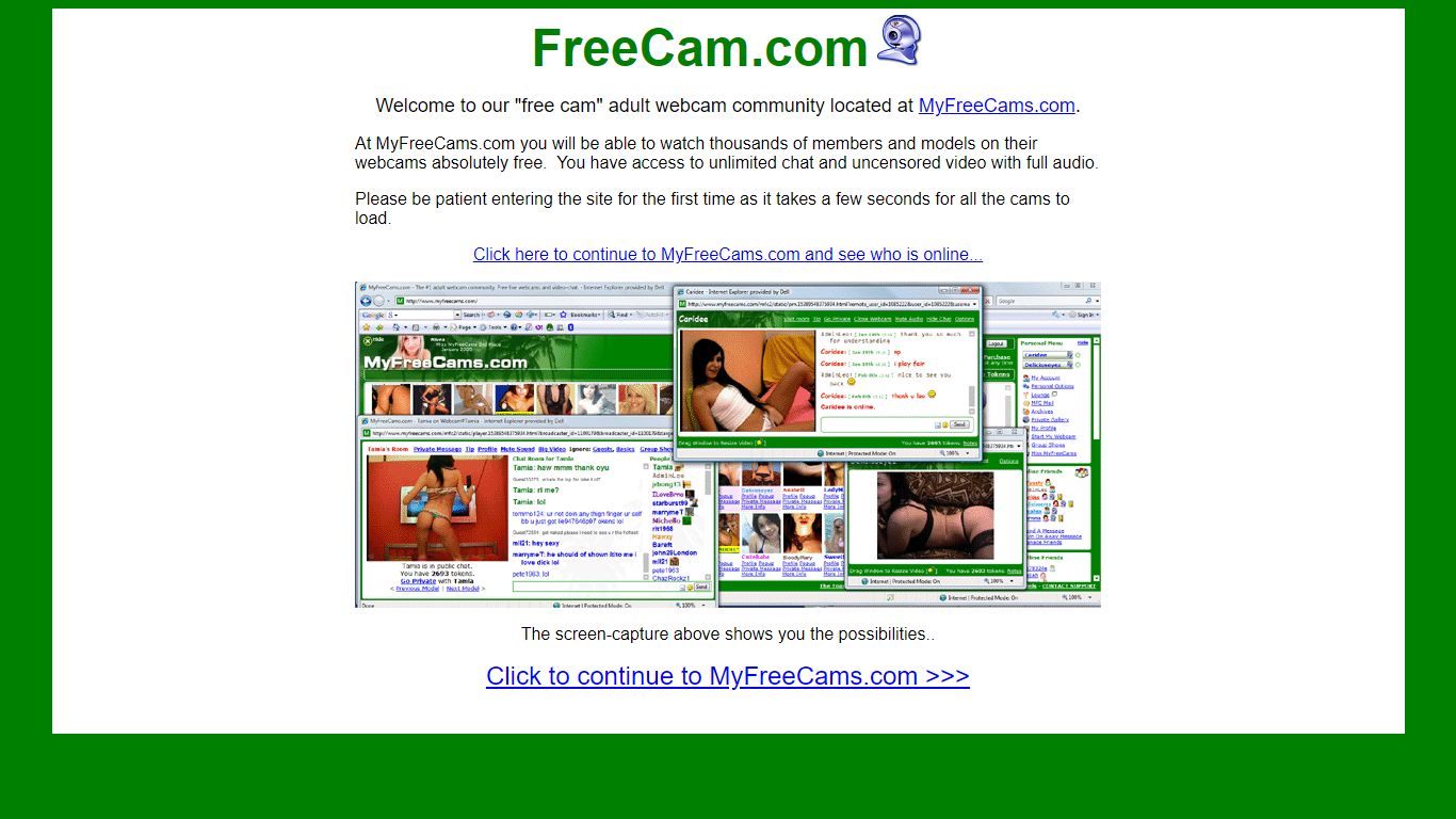 FreeCam.com - My Free Cam - Adult Webcams 18+